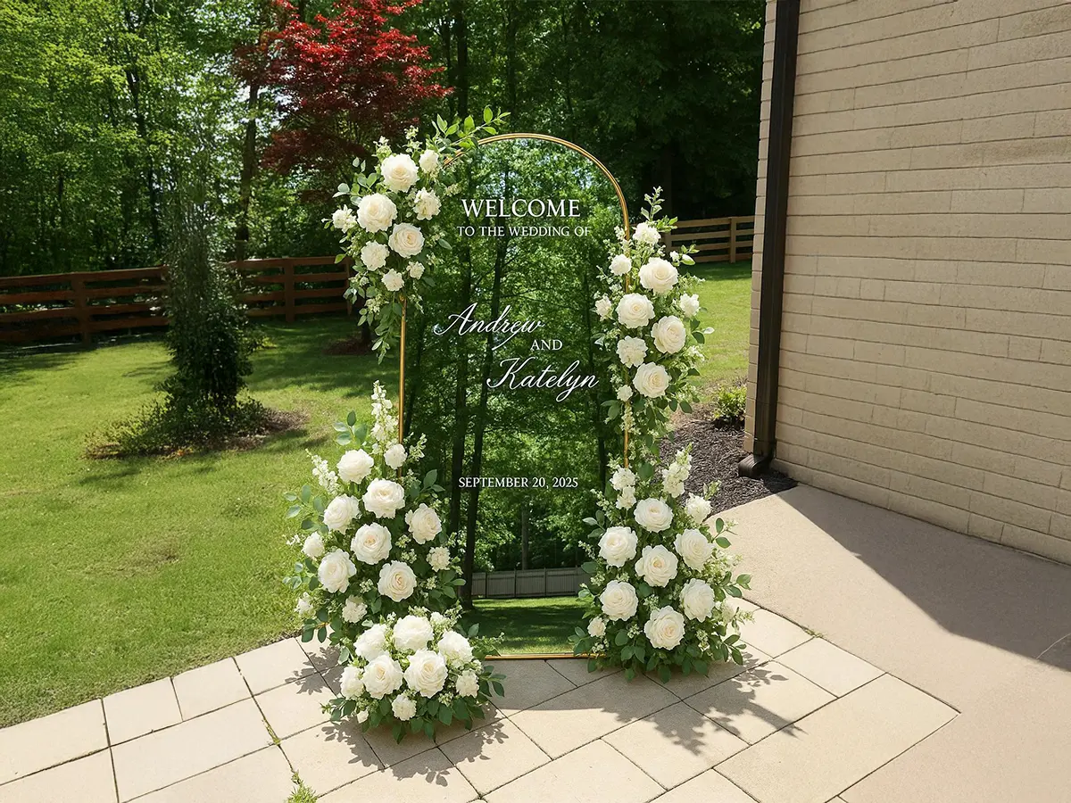 Welcome board elegant pentru evenimente premium Infinity Luxury Events